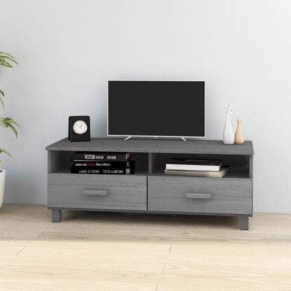TV-Møbel Grå TV-benk HAMAR 106x40x40 cm heltre furu