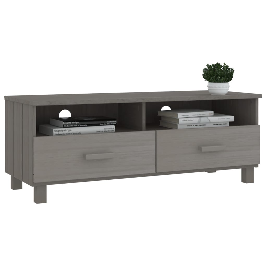 TV-Møbel Grå TV-benk HAMAR 106x40x40 cm heltre furu