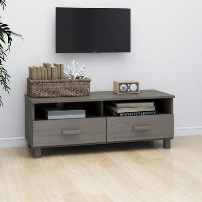 TV-Møbel Grå TV-benk HAMAR 106x40x40 cm heltre furu