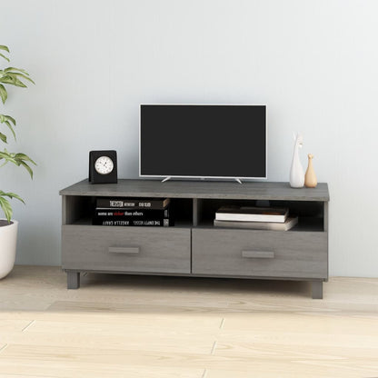 TV-Møbel Grå TV-benk HAMAR 106x40x40 cm heltre furu