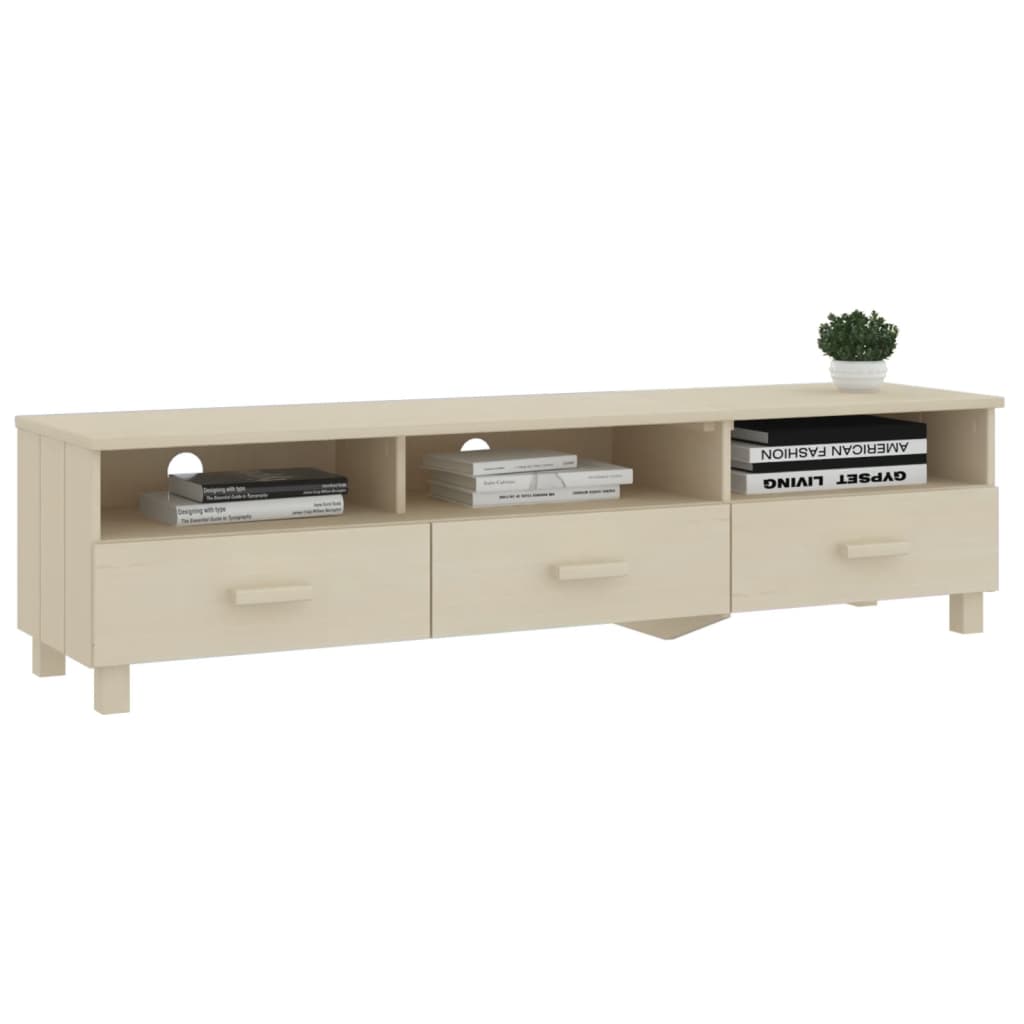 TV-Møbel Honningbrun TV-benk HAMAR 158x40x40 cm heltre furu