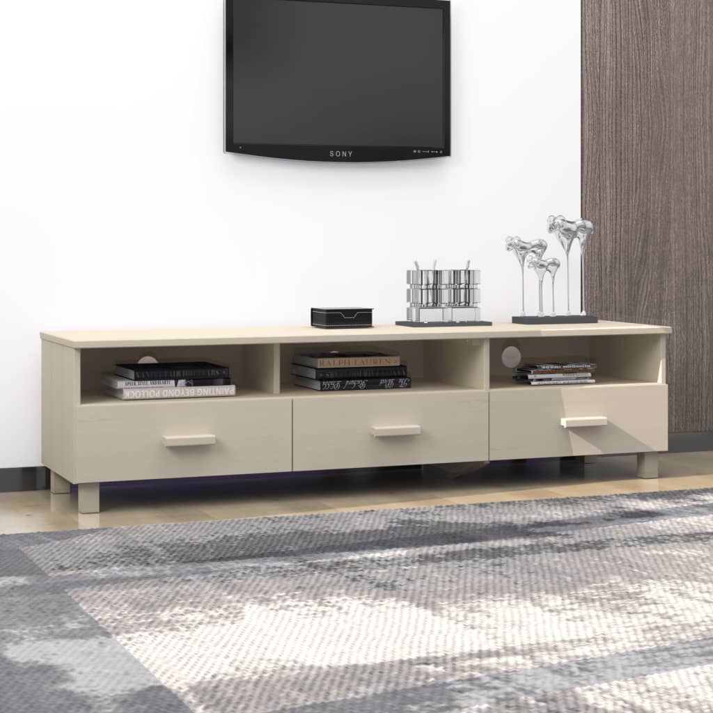 TV-Møbel Honningbrun TV-benk HAMAR 158x40x40 cm heltre furu