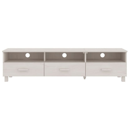 TV-Møbel Hvit TV-benk HAMAR 158x40x40 cm heltre furu