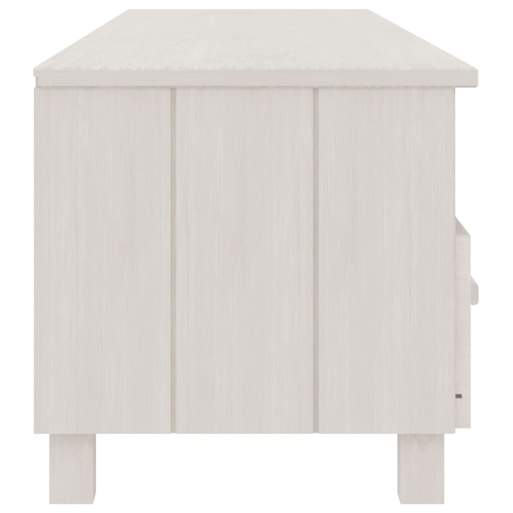 TV-Møbel Hvit TV-benk HAMAR 158x40x40 cm heltre furu