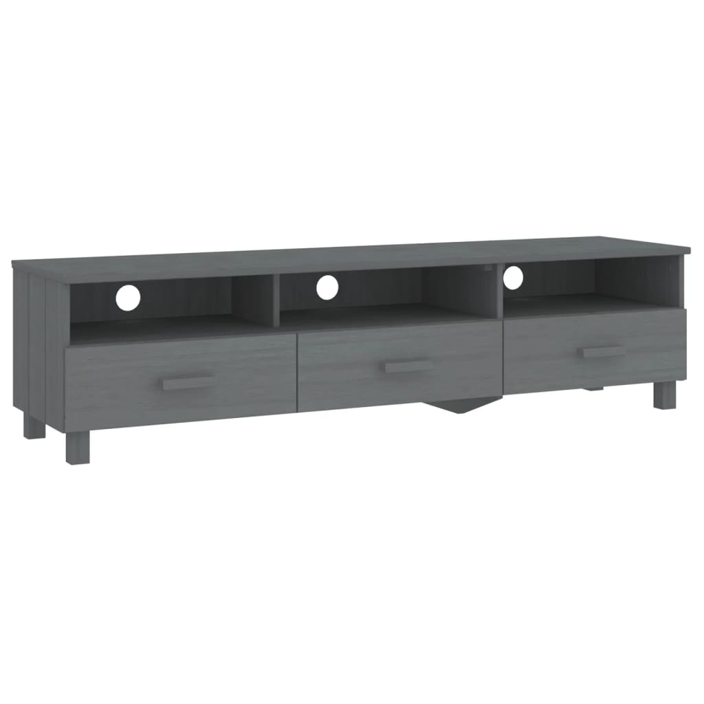 TV-Møbel Grå TV-benk HAMAR 158x40x40 cm heltre furu