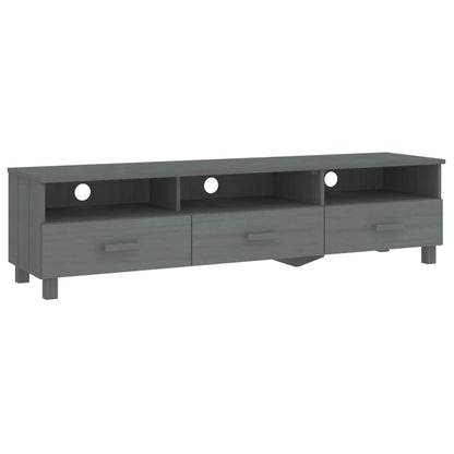 TV-Møbel Grå TV-benk HAMAR 158x40x40 cm heltre furu