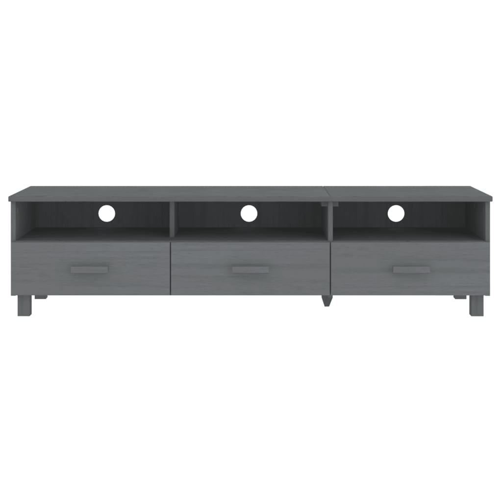 TV-Møbel Grå TV-benk HAMAR 158x40x40 cm heltre furu