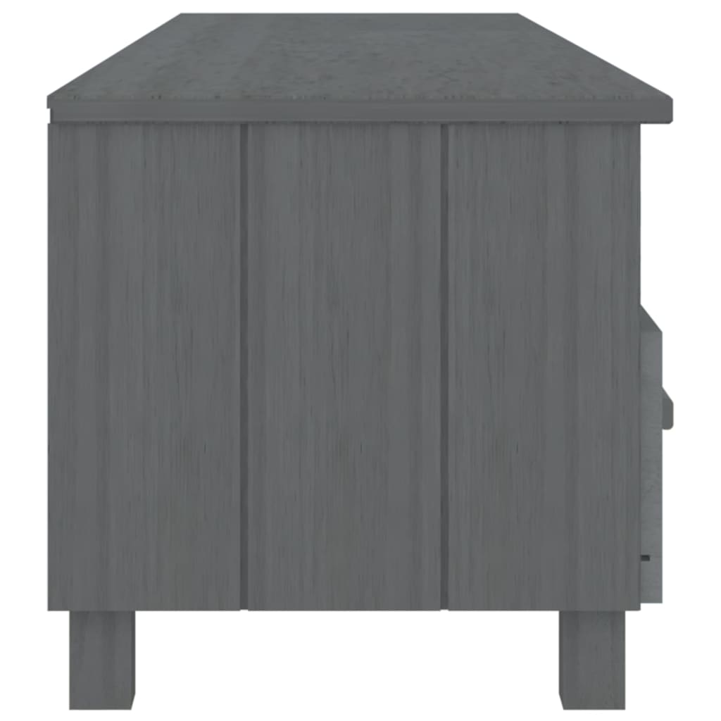 TV-Møbel Grå TV-benk HAMAR 158x40x40 cm heltre furu