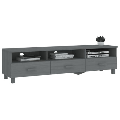 TV-Møbel Grå TV-benk HAMAR 158x40x40 cm heltre furu