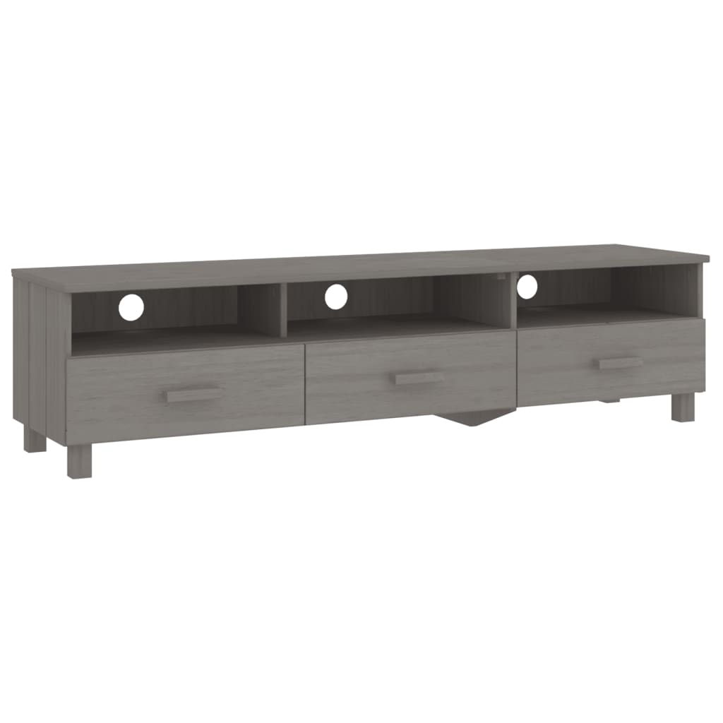 TV-Møbel Grå TV-benk HAMAR 158x40x40 cm heltre furu
