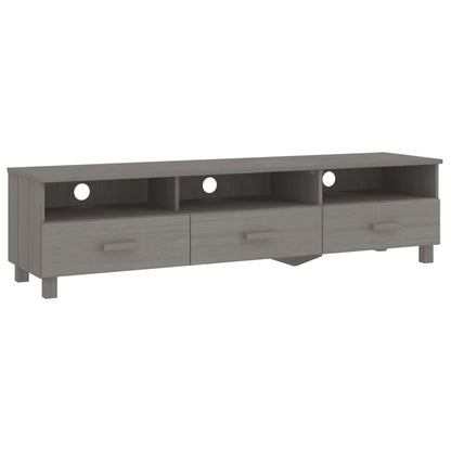 TV-Møbel Grå TV-benk HAMAR 158x40x40 cm heltre furu