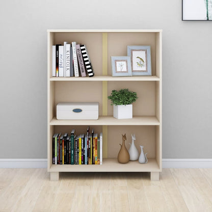 Bokhylle Honningbrun HAMAR 85x35x112 cm heltre furu