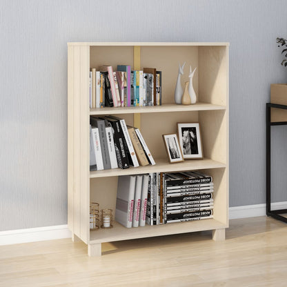 Bokhylle Honningbrun HAMAR 85x35x112 cm heltre furu