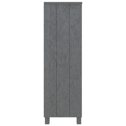 Bokhylle Grå HAMAR mørkegrå 85x35x112 cm heltre furu