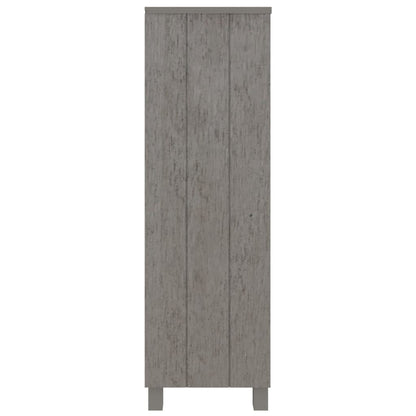 Bokhylle Grå HAMAR lysegrå 85x35x112 cm heltre furu