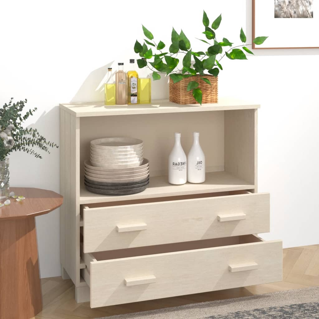 Kommode Honningbrun HAMAR 85x35x80 cm heltre furu