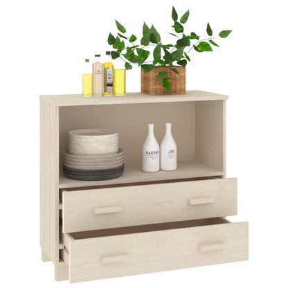 Kommode Honningbrun HAMAR 85x35x80 cm heltre furu