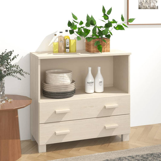 Kommode Honningbrun HAMAR 85x35x80 cm heltre furu