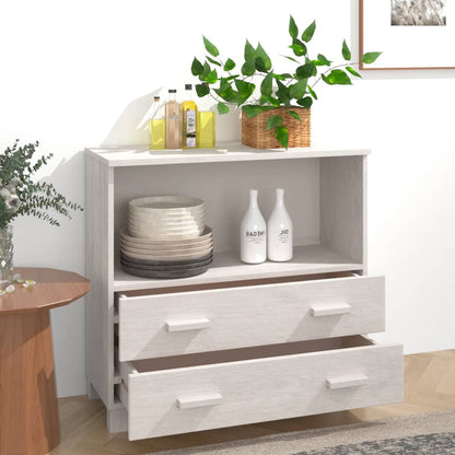 Kommode Hvit HAMAR 85x35x80 cm heltre furu