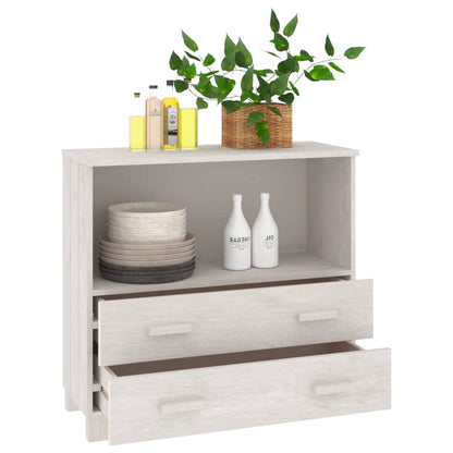 Kommode Hvit HAMAR 85x35x80 cm heltre furu