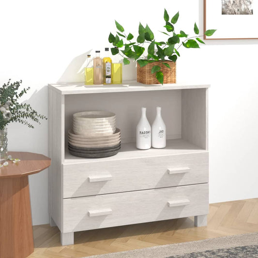 Kommode Hvit HAMAR 85x35x80 cm heltre furu