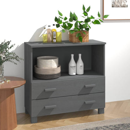 Skjenk Grå HAMAR 85x35x80 cm heltre furu
