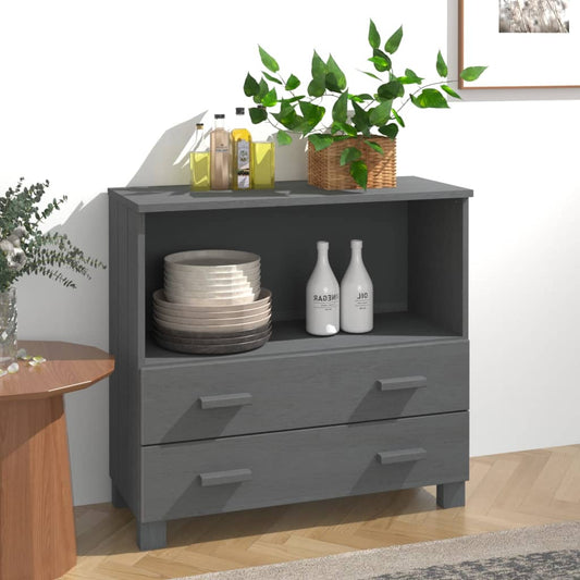Skjenk Grå HAMAR 85x35x80 cm heltre furu