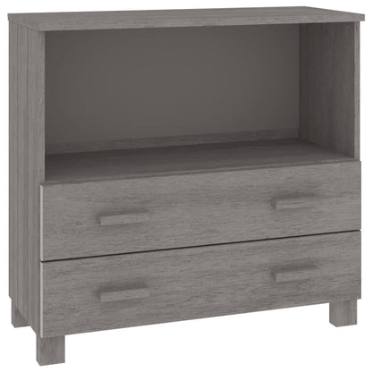 Kommode Grå HAMAR 85x35x80 cm heltre furu