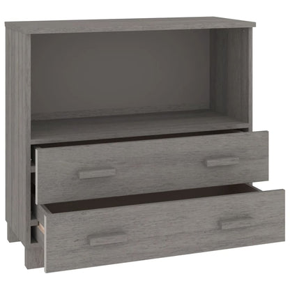 Kommode Grå HAMAR 85x35x80 cm heltre furu