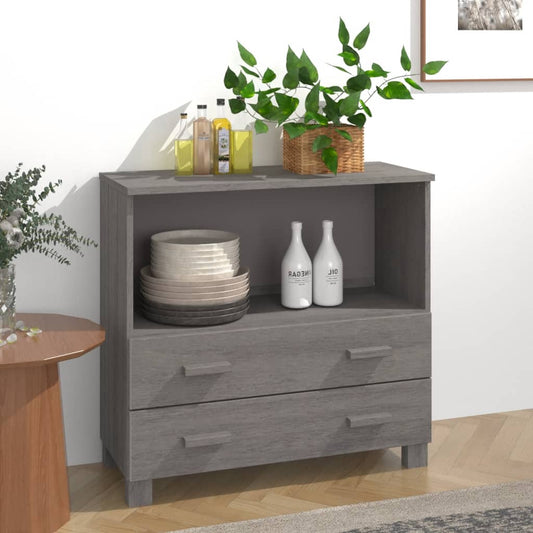 Skjenk Grå HAMAR 85x35x80 cm heltre furu