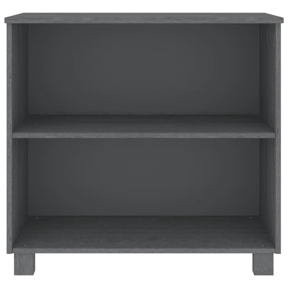 Kommode Grå HAMAR 85x35x80 cm heltre furu