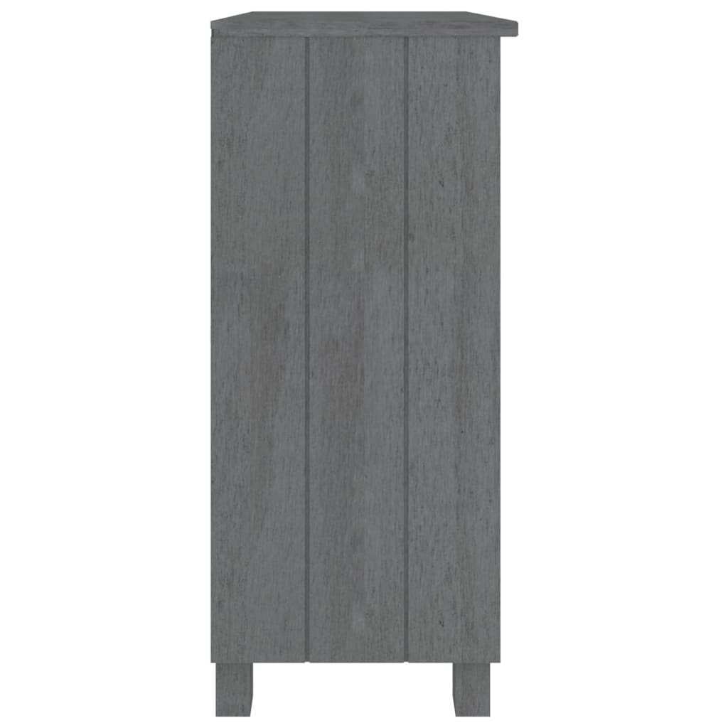 Kommode Grå HAMAR 85x35x80 cm heltre furu