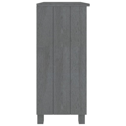 Kommode Grå HAMAR 85x35x80 cm heltre furu