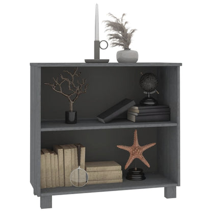 Kommode Grå HAMAR 85x35x80 cm heltre furu