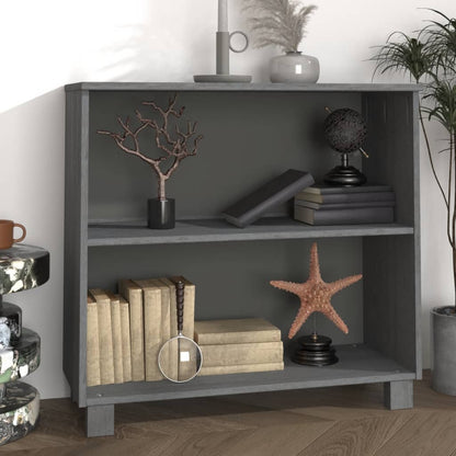 Kommode Grå HAMAR 85x35x80 cm heltre furu