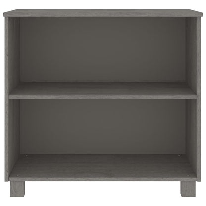 Kommode Grå HAMAR 85x35x80 cm heltre furu