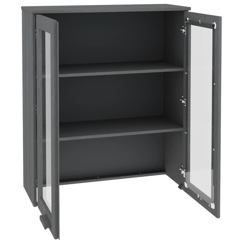 Skjenk Grå topp HAMAR mørkegrå 85x35x100 cm heltre furu
