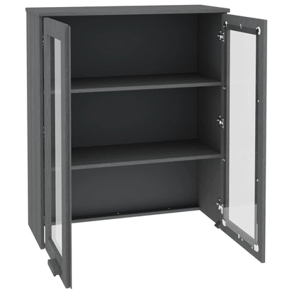 Skjenk Grå topp HAMAR mørkegrå 85x35x100 cm heltre furu