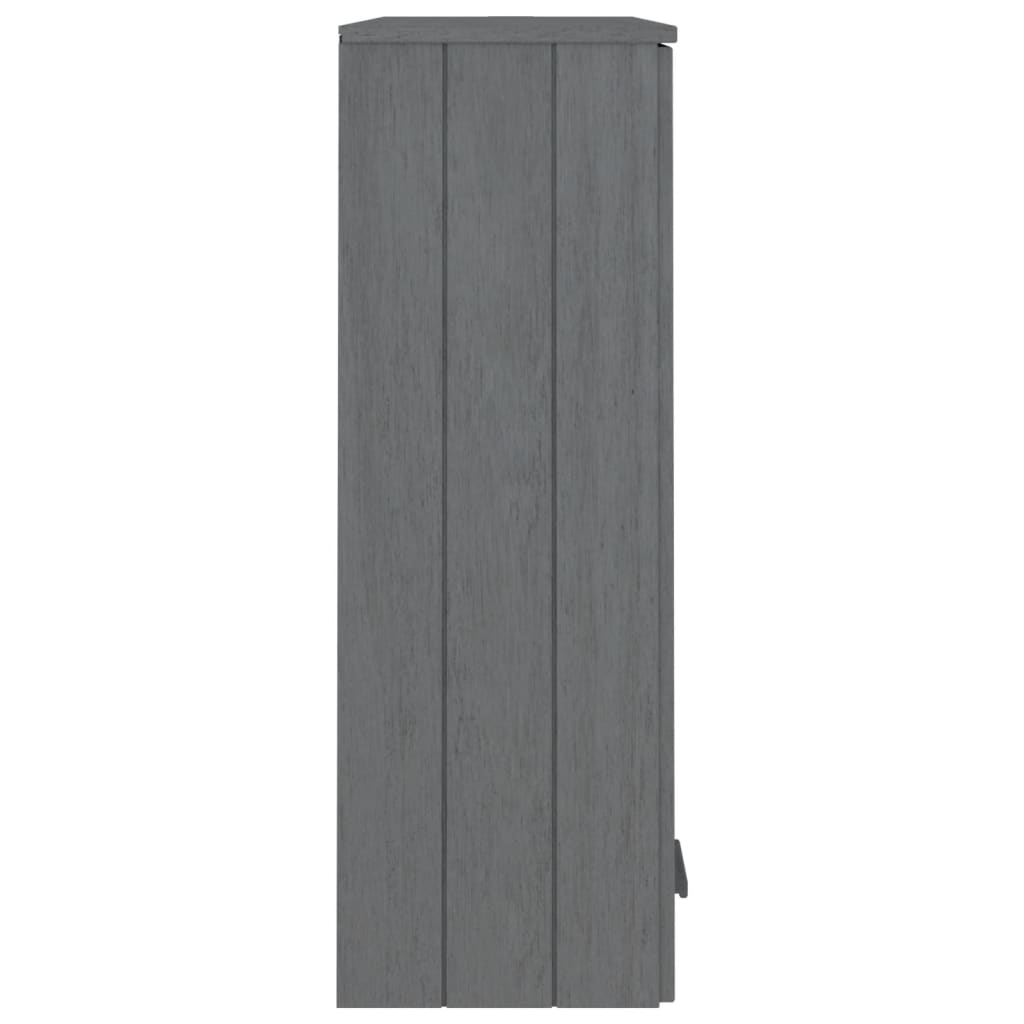 Skjenk Grå topp HAMAR mørkegrå 85x35x100 cm heltre furu