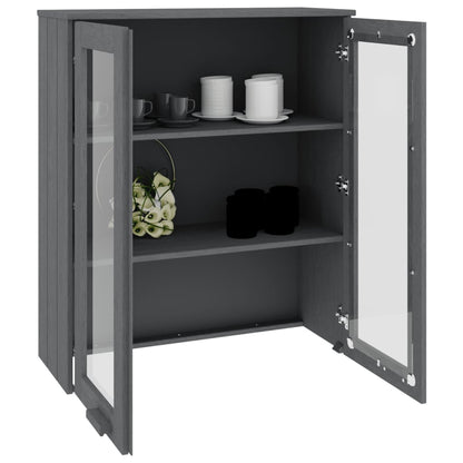 Skjenk Grå topp HAMAR mørkegrå 85x35x100 cm heltre furu