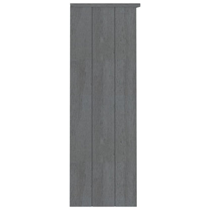 Bokhylle Grå topp HAMAR mørkegrå 85x35x100 cm heltre furu