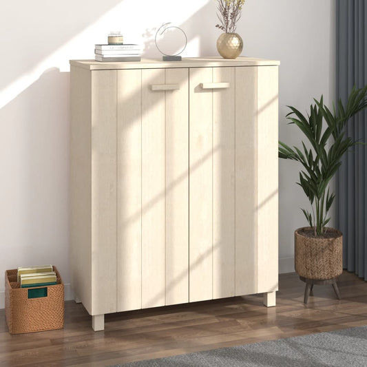 Skoskap Skohylle Skobenk Brun HAMAR honningbrun 85x40x108 cm heltre furu