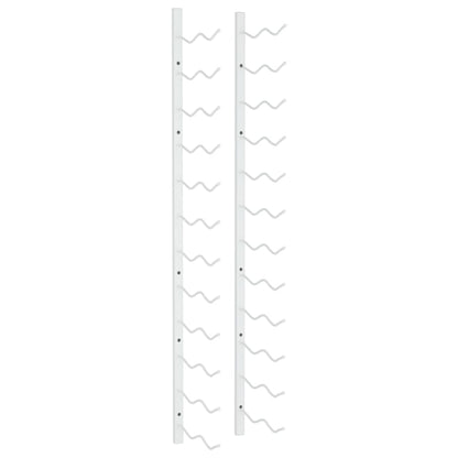 Vinstativ Veggmontert for 24 flasker Hvit jern