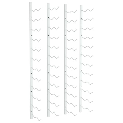 Vinstativ Veggmontert for 24 flasker 2 stk Hvit jern