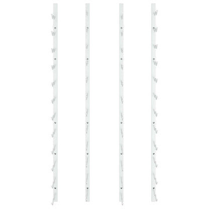 Vinstativ Veggmontert for 24 flasker 2 stk Hvit jern