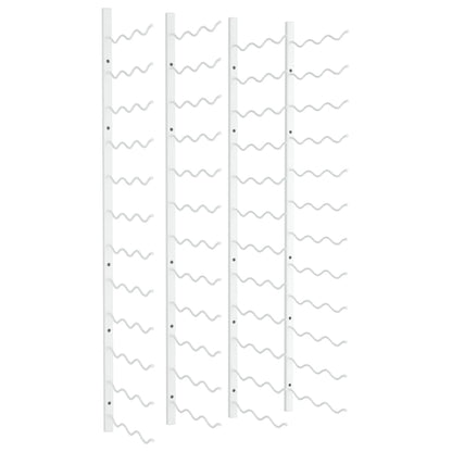 Vinstativ Veggmontert for 36 flasker 2 stk Hvit jern