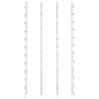 Vinstativ Veggmontert for 36 flasker 2 stk Hvit jern