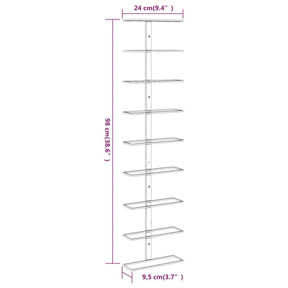 Vinstativ Veggmontert vinstativ for 9 flasker 2 stk gull jern