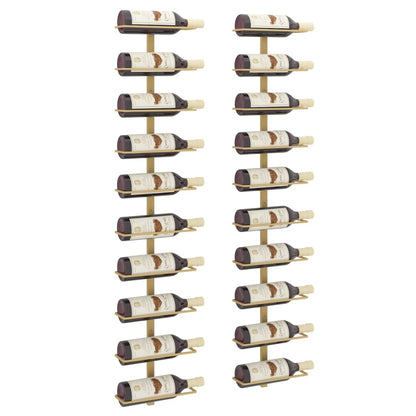 Vinstativ Veggmontert vinstativ for 10 flasker 2 stk gull metall