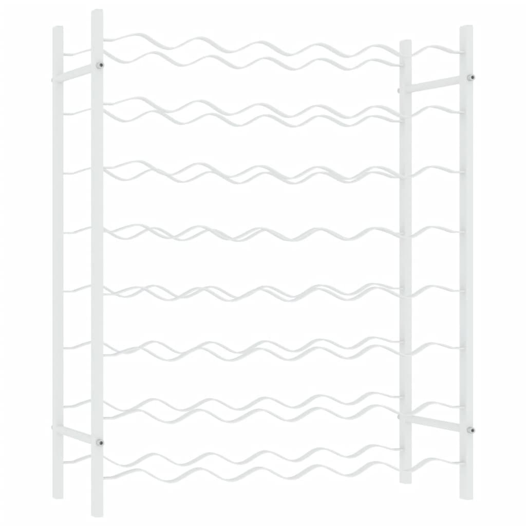 Vinstativ for 48 flasker metall Hvit